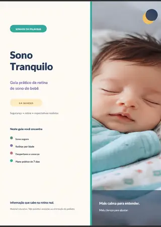 Capa do e-book Sono Tranquilo